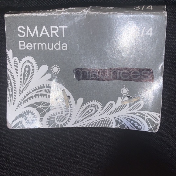 🌟NWT Maurices Black SMART Bermuda SHORTS Size 3/4 - Picture 12 of 14